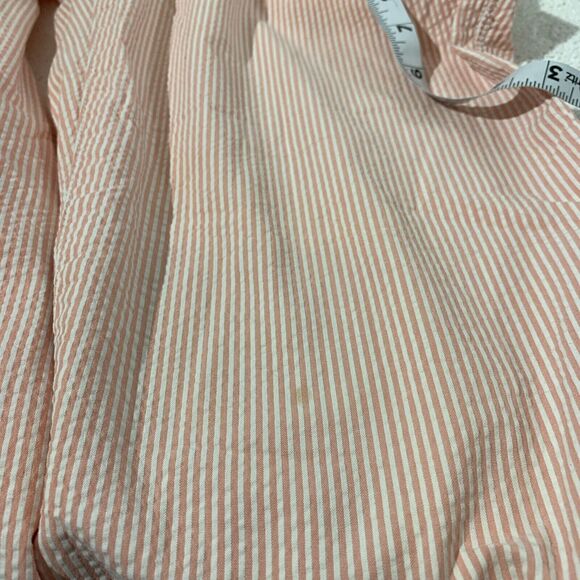 Crown & Ivy Seersucker Cropped Pants Womens 4 Pink White - Picture 9 of 9